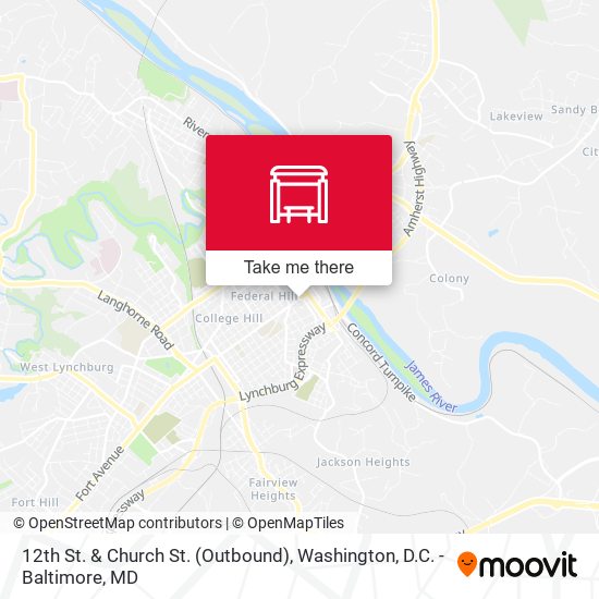 12th St. & Church St. (Outbound) map