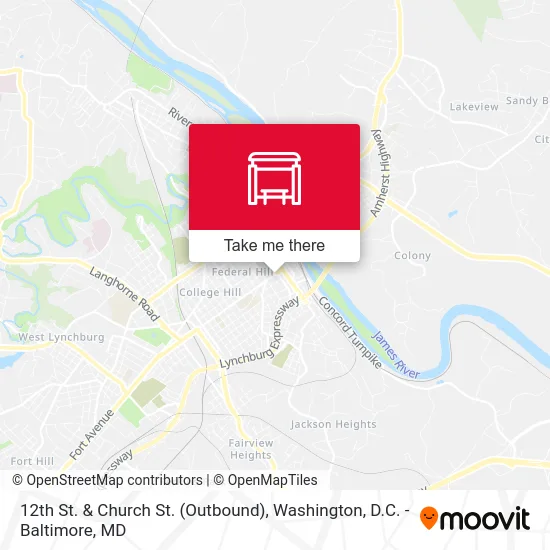 12th St. & Church St. (Outbound) map
