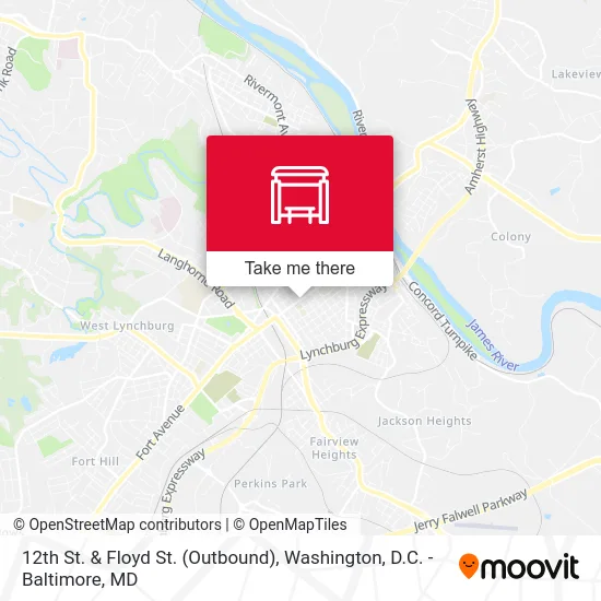 12th St. & Floyd St. (Outbound) map