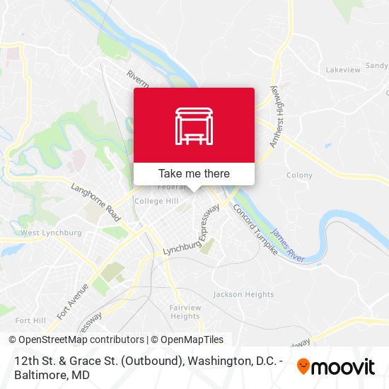 12th St. & Grace St. (Outbound) map