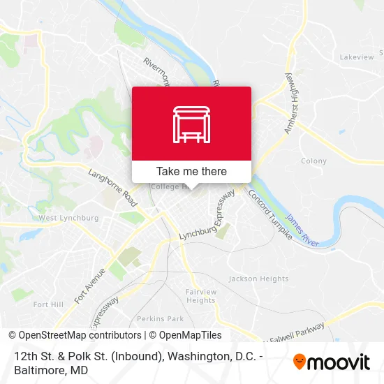 12th St. & Polk St. (Inbound) map