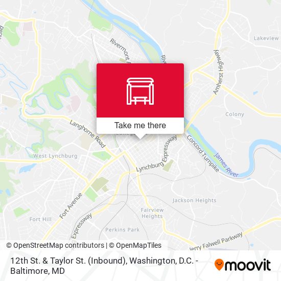 Mapa de 12th St. & Taylor St. (Inbound)