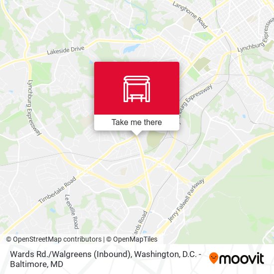 Mapa de Wards Rd./Walgreens (Inbound)