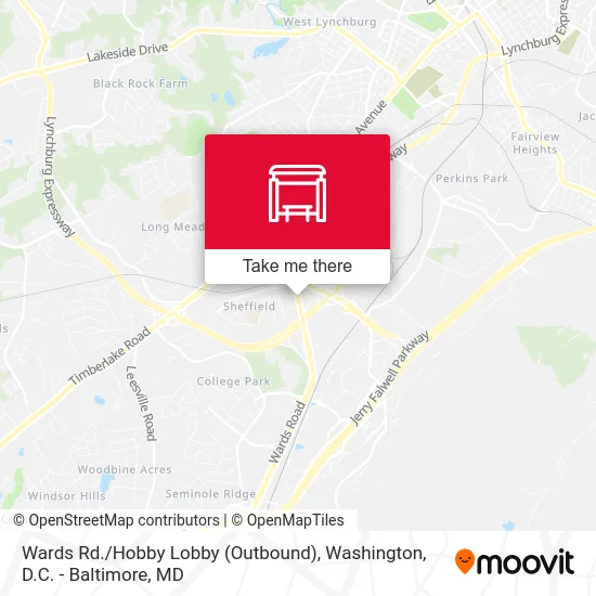 Wards Rd. / Hobby Lobby (Outbound) map