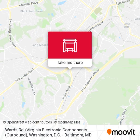 Mapa de Wards Rd. / Virginia Electronic Components (Outbound)