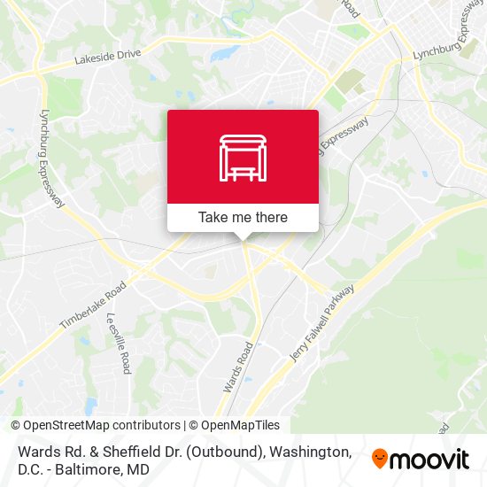 Wards Rd. & Sheffield Dr. (Outbound) map