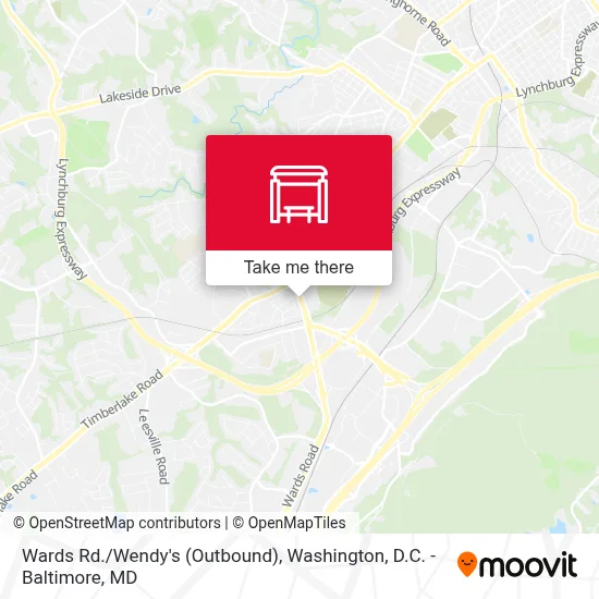 Wards Rd./Wendy's (Outbound) map