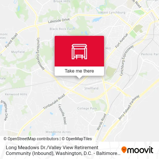 Long Meadows Dr. / Valley View Retirement Community (Inbound) map