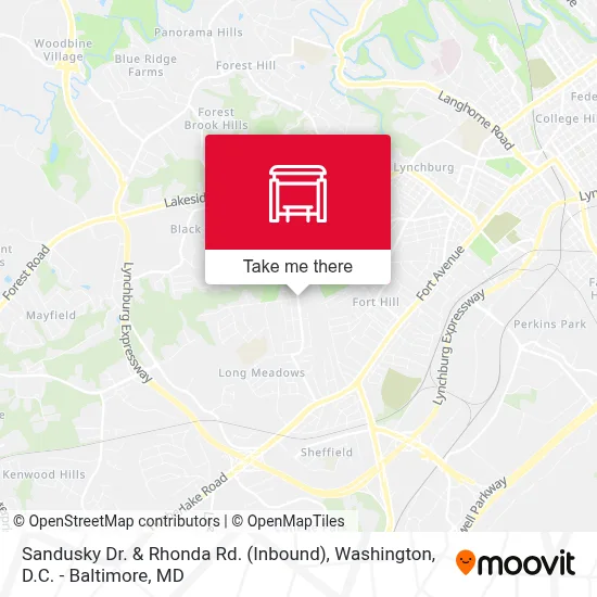 Sandusky Dr. & Rhonda Rd. (Inbound) map