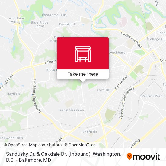 Sandusky Dr. & Oakdale Dr. (Inbound) map