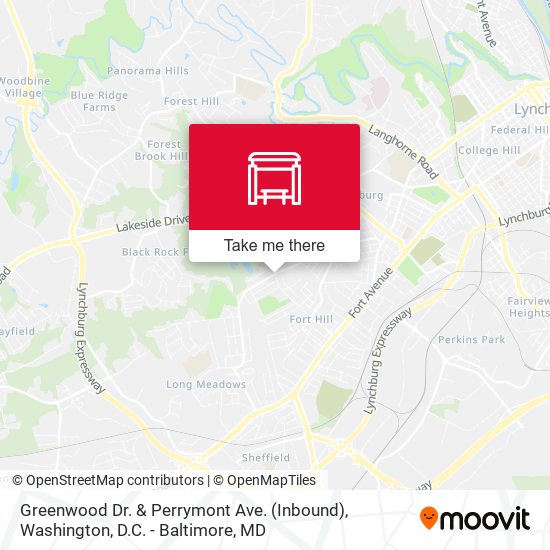 Mapa de Greenwood Dr. & Perrymont Ave. (Inbound)