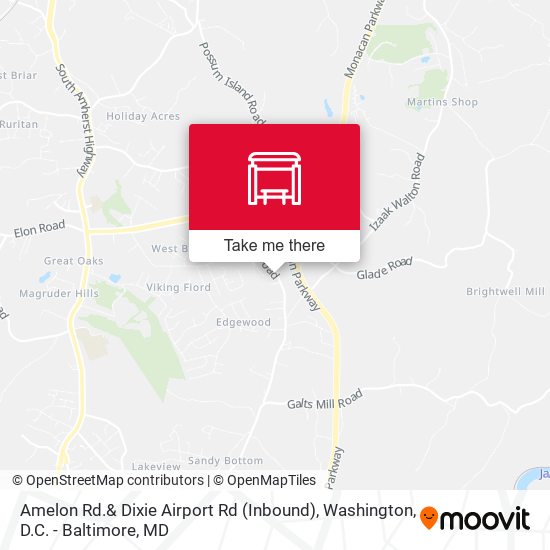 Amelon Rd.& Dixie Airport Rd (Inbound) map