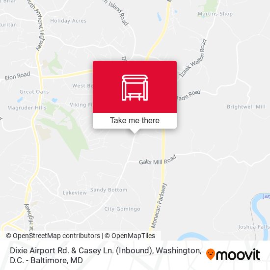 Mapa de Dixie Airport Rd. & Casey Ln. (Inbound)