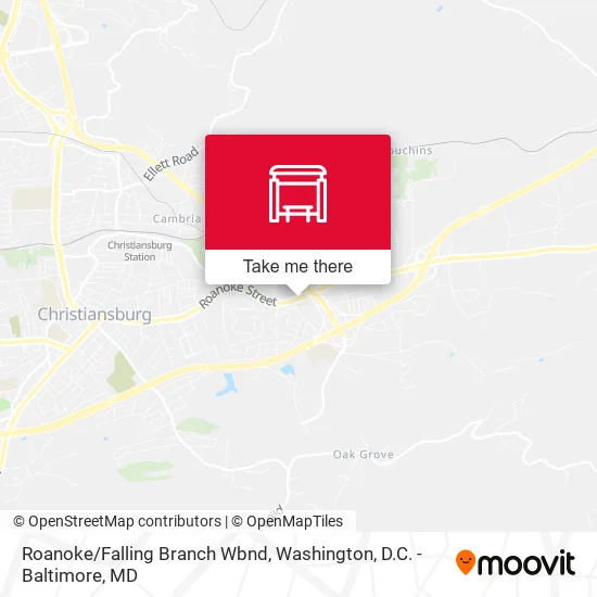 Roanoke/Falling Branch Wbnd map