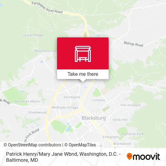 Patrick Henry/Mary Jane Wbnd map