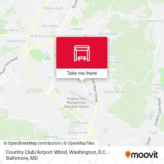 Country Club/Airport Wbnd map