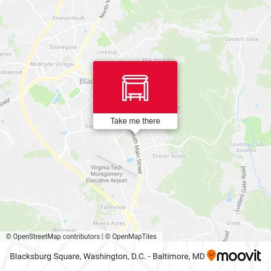 Blacksburg Square map