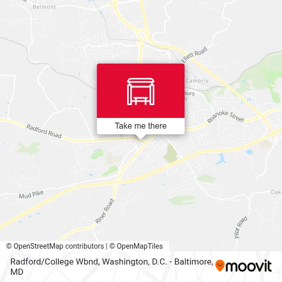 Radford/College Wbnd map
