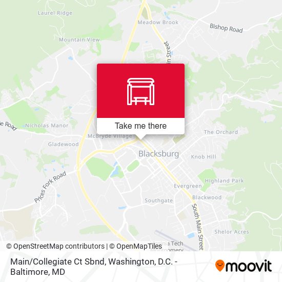 Main/Collegiate Ct Sbnd map