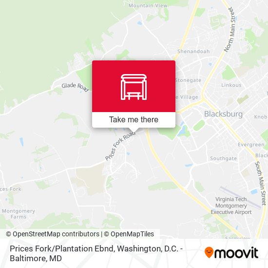 Prices Fork/Plantation Ebnd map
