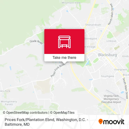 Prices Fork/Plantation Ebnd map