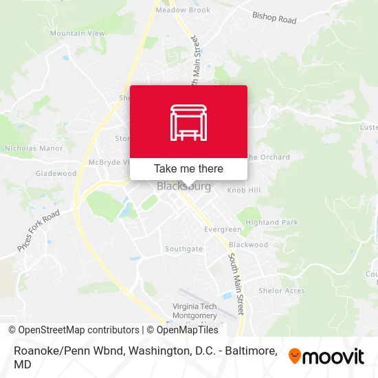 Roanoke/Penn Wbnd map