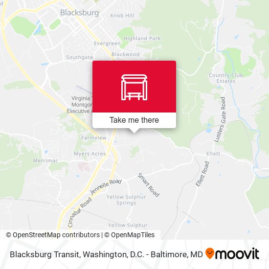 Mapa de Blacksburg Transit