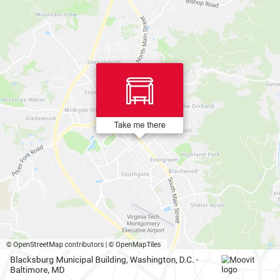 Blacksburg Municipal Building map