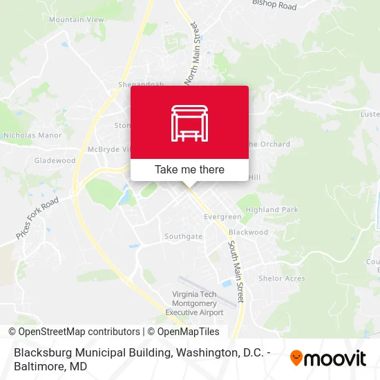Blacksburg Municipal Building map