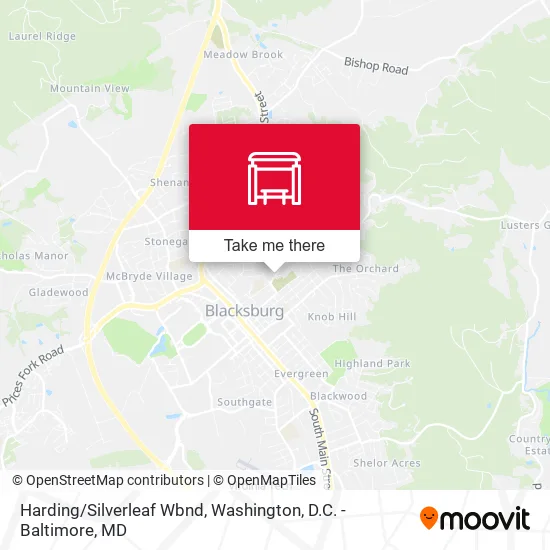 Harding/Silverleaf Wbnd map