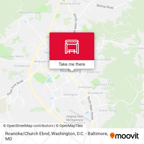 Mapa de Roanoke/Church Ebnd