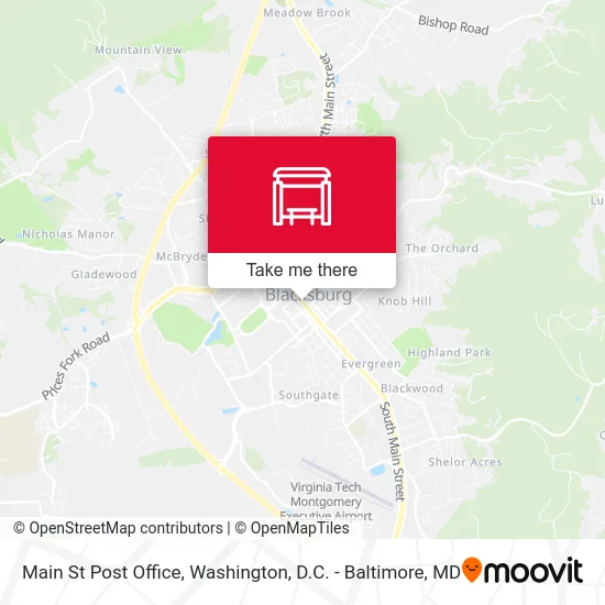 Main St Post Office map