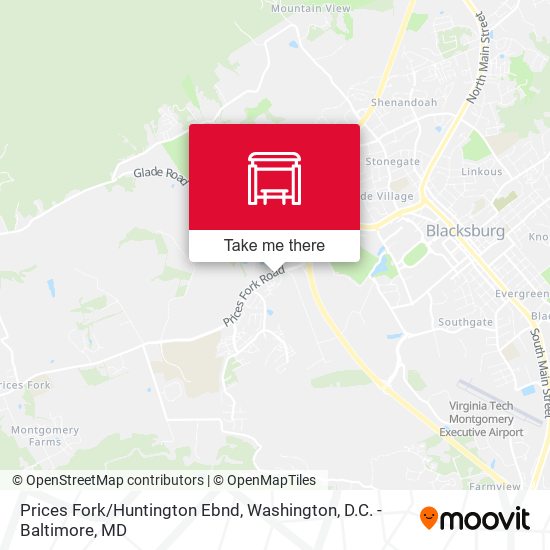 Prices Fork/Huntington Ebnd map