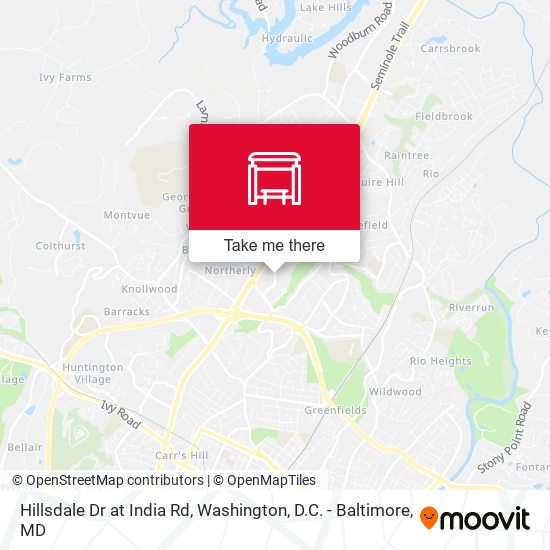 Hillsdale Dr at India Rd map