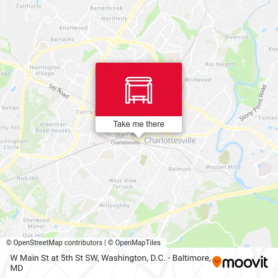 W Main St at 5th St SW map