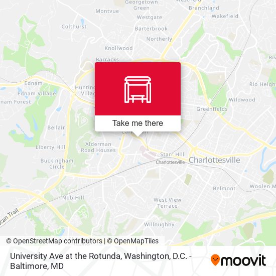 University Ave at the Rotunda map