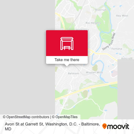 Avon St at Garrett St map