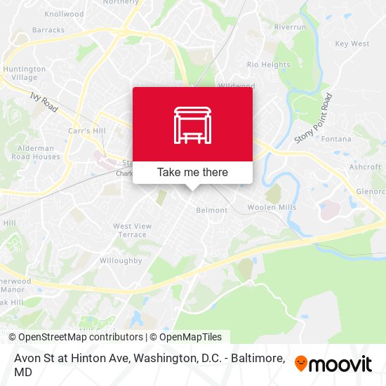 Avon St at Hinton Ave map