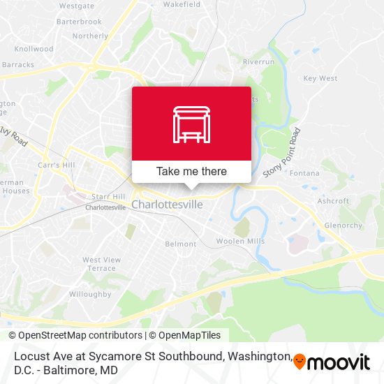 Mapa de Locust Ave at Sycamore St Southbound