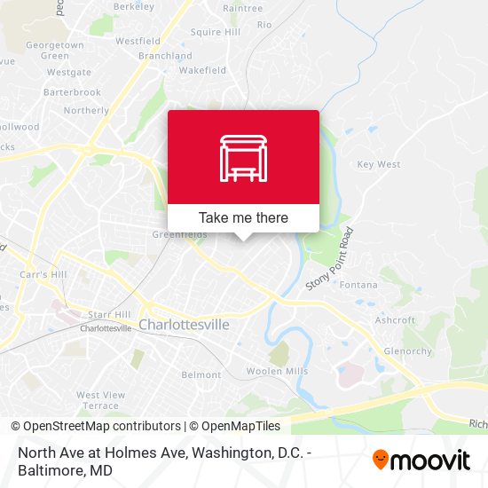 North Ave at Holmes Ave map