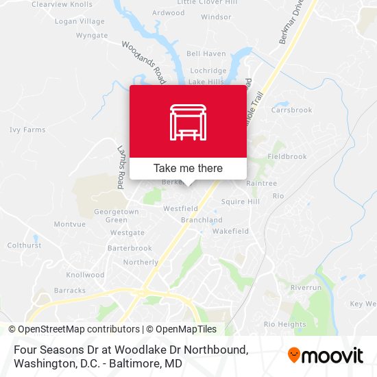 Four Seasons Dr at Woodlake Dr Northbound map