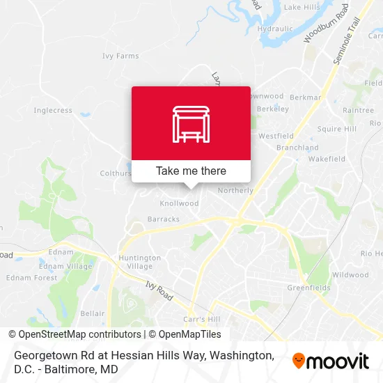 Georgetown Rd at Hessian Hills Way map