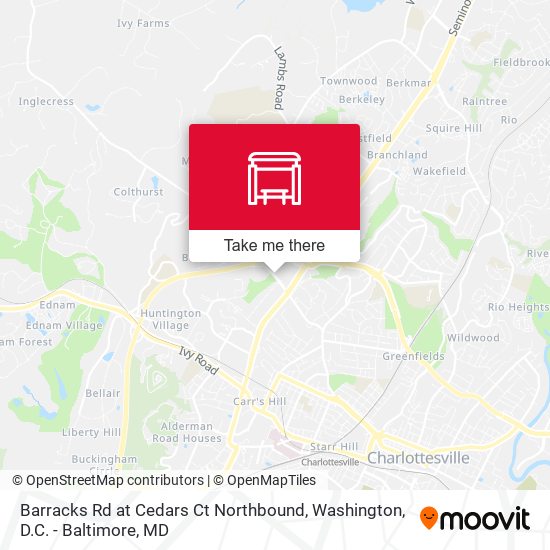 Mapa de Barracks Rd at Cedars Ct Northbound