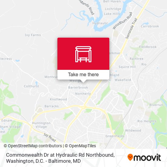 Mapa de Commonwealth Dr at Hydraulic Rd Northbound
