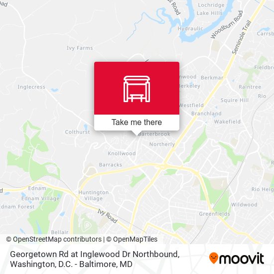 Georgetown Rd at Inglewood Dr Northbound map