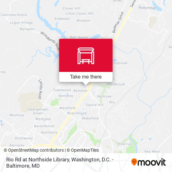 Rio Rd at Northside Library map