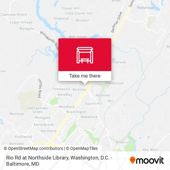 Rio Rd at Northside Library map
