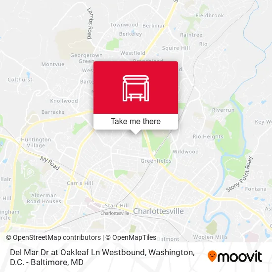 Del Mar Dr at Oakleaf Ln Westbound map