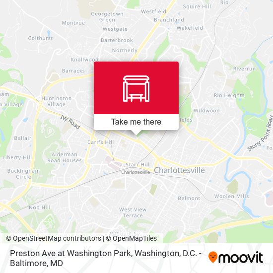 Preston Ave at Washington Park map