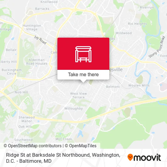 Ridge St at Barksdale St Northbound map